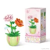 Blokken Bloem Bouwstenen Thuis Desktop Succulent Ingemaakte Ornamenten Diy Kleine Deeltjes Puzzel Gemonteerd Kinderen Meisje Speelgoed Geschenk R230911