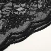 Foulards châle avec franges brodées dentelle florale écharpe de fleur voile rond musulman bandeau élégant