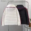 Mens Down Parkas 23ss Designer de luxe hommes vers le bas Parkas brodé Badge Stripe Trim filé cousu à capuche fermeture éclair léger doudoune hommes épaissi chaud hiver Jack