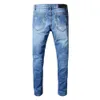 Джинсовые джинсы Amiryes, дизайнерские брюки, мужские мужские джинсы, брендовые хлопковые пули Amazon, мужские джинсовые брюки узкого кроя 7VIR