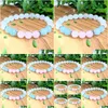 Из бисера Mg1203 Новый дизайн Женский браслет с кристаллами энергии Garde Moonstone Rose Aquamarine Mala Beads Yoga Jewelry Drop Delivery Dhgarden Dh5D4