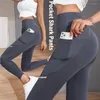 Shapers pour femmes avec poche femmes collants d'entraînement doux tenues de fitness pantalons de yoga taille haute vêtements de sport spandex