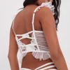 Sexy Set Fancy Lingerie Lace Ruffles Transparent Bra Embroidery Female Underwear High Quality Seamless Sexy Outfits for Woman 230808