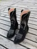 Embroidered Western Cowboy Boots: Women's Vmouth Long Tube Cavalry Boots Thick Heels Show Thin Versatile Suede High 230830