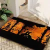 Tapis de bain Halloween, couverture de porte d'entrée, tapis de sol décoratif de vacances, lavable et réutilisable, décoration d'extérieur