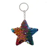 Keychains Heart Keyring Beauty Fish Sequin Charm Keychain Pendant Decorations Holiday Gift