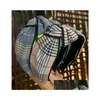 Повязки на голову 12 цветов Ретро Простой корейский кожаный дизайнерский повязка на голову с буквенным принтом Женская классическая винтажная сетка с широким краем Губка для волос Dhih1