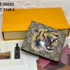Men Animal Designers Fashion Short Wallet Leather Black Snake Tiger Bee Women Luxury Purse Card Holders With Gift Box Top Quality AAAA
