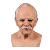 ハロウィーンリアルな老人マスク面白いコスプレ小道具マスクスーパーソフト別の大人のマスクフェイスカバー不気味なパーティー装飾x08031785