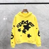 2023 Designer Herrkvinnor Tiny Spot Hoodies Långärm för svart gul huva klädtröjor