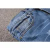 Denim Amiryes dżins Designer Pants Man Mens Jean 6513 High Street Fashion Brand Men's Broken Hole Patch żebrak Korean Edition 9GA8