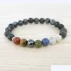 Beaded Sn1011 Handmade 7 Chakra Bracelet Healing Energy Mala Beads Meditation Picture Jasper Natural Stone Jewelry Drop Deliv Dhgarden Dh0K5