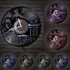 Wall Clocks Japan Warrior Ninja Inspired Record Clock For Living Room Japnese Samurai Shinobi Carved Music Longplay