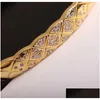 Charme pulseiras v pulseira de material de ouro com diamante e não em duas cores banhadas para mulheres jóias rhombus design presente tem caixa de carimbo dhmng