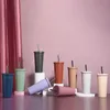 750 ml metalltumblers med lockSstraws rostfritt stål vattenflaskor dubbelisolerade koppar som dricker mjölkmuggar tumbler ups