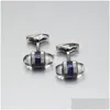 Cuff Links Luxury Cufflinks High Quality Classic Style Cufflink 4 Colors With Box Drop Delivery Jewelry Tie Clasps Dhqr1