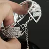 Collana Orecchini Set Bracciale Alla Moda Con Strass Scintillanti Strass Trasparenti Circondati Per Matrimonio Compleanno Ballo Di Fine Anno O Notato