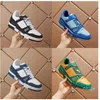 Virgil Trainer Casual Shoes Calfskin Leather Abloh White Green Red Blue Letter Overlays Platform Low Sneakers Size Eur36-45 Running Shoes With Box