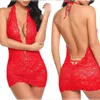 Basic Casual Dresses Sexy underwear sexy lace hollow bag buttocks hanging neck women's nightdress 220526