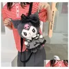 Zaini Kawaii Kuromi Zaino in peluche Studentessa Carino Accessori morbidi Borsa con cerniera Borsa per ragazze Regalo di compleanno Consegna a goccia Baby Kids Mater Dha3V