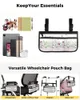Aufbewahrungstaschen, rosa, Marokko, Frühlingsblume, Vanille, Rollstuhltasche mit Taschen, seitliche Armlehne für Elektroroller, Gehgestell-Tasche