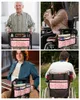 Storage Bags Pink Leopard Wheelchair Bag With Pockets Reflective Strips Armrest Side Electric Scooter Walking Frame Pouch