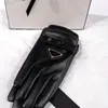 Sport PU Leather Gloves Fur Inside Brand Mittens Five Fingers Half Fingers Black With Tag Wholesale