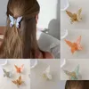 Haarschmuck Neue Sommer Mitte Colorf Schmetterling Krallen Haarnadel Nette Transparente Greifer Acryl Clip Für Frauen Süße Drop Lieferung BA Dh2Ym