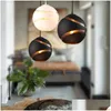 Hanglampen Nordic Ronde Glazen Bol Lichten E27 Led Suspension Hanglamp Armatuur Loft Kinderen Woonkamer Drop Delivery Lightin Dhsno