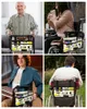 Depolama Çantaları Soyut Geometri Squares Modern Sanat Siyah Sarı Tekerlekli Sandalye Çantası Kolçak Yan Elektrikli Scooter Yürüyüş Çerçevesi Koşusu