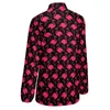 Damenblusen, rosa Flamingos-Muster, lockere Bluse, süßer Tierdruck, Straßenmode, übergroßes Damen-Langarm-Bürohemd, individuelles Oberteil