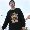 Erkek Hoodies oyuncak ayı nakit Kral Baskı Mens Sweatshirt High Street Moda Pamuklu Gündelik All-Matay Çift Giyim