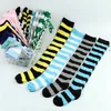 Strumpor Hosiery 2021 Est Stripes Stocking Cotton Tight High Over The Kne Stockings for Ladies Girls Warm 60cm Cosplay Cartoon3043