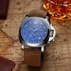 2021 Högkvalitativa lyxklockor Six Stitches Series Alla ratten fungerar Mens Quartz Watch Pane Brand Clock Fashion Round Lei237i