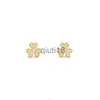 Stud Van Butterfly stud earrings designer for women Letter V Clover Clive mini luxury jewellery diamond earrings in yellow gold rose gold silver x0911 x0911