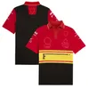 2023 F1 Racing Team Super Sports Car Racing Fans Bouton Revers Polo Rouge Séchage rapide Respirant Colorfast.