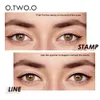 Combinazione di ombretti Liner OTWOO Timbro per eyeliner Penna liquida nera Impermeabile ad asciugatura rapida Matita per eyeliner a doppia punta Trucco per donne Cosmetici 230911