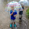 Umbrellas Totes Parapluie à bulles transparent pour enfant avec poignée facile à prendre en main