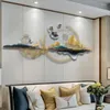 Dekoratif figürinler Çin tarzı ev dekorasyon süsleri oturma odası duvar asılı kafe kolye demir sanat adornos dorados a