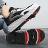 Athletic Outdoor Roller Skate Shoes For Kids Fashion Girls Casual Sports 4 Wheels Sneakers Children Toys Gift Game Boys Boots 230911