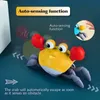 Inteligence Toys Electronic Pets Electronal Crawling Indukcja Escape Krab z oświetleniem muzyki zabawki dla dzieci interakcja edukacyjna Prezent zabawek 230911