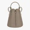 Французский дизайнер, оригинальная модная сумка-ведро с лепестками, модная сумка через плечо на одно плечо, натуральная кожа 22,5*22,5*24