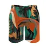 Short de bain pour hommes, maillot de bain amusant, Style artistique moderne, Illustration vibrante, confortable, course à pied, Surf, pantalon court de grande taille