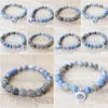 Boncuklu MG1327 Yeni Tasarım Kadınları Labradorite Mala Bilezik Doğal Brezilya Mavi Aventurin Enerji İyileştirici Kristal Kuyumculuk Dro Dhgarden DHPP4