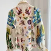 Women's Two Piece Pants Lvydala Women Autumn Print Long Sleeve Linen Shirt 230909