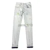 Mäns jeans lila varumärke jeans män designer jeans anti smal fit casual fashiion jeans true märke x0911