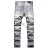 Herenjeans Designer Herenjeans Wandelbroek Gescheurd Hiphop High Street Fashion Brand Pantalones Vaqueros Para Hombre Motorborduurwerk Nauwsluitend x0911