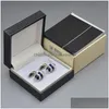 Cuff Links Luxury Cufflinks High Quality Classic Style Cufflink 4 Colors With Box Drop Delivery Jewelry Tie Clasps Dhqr1