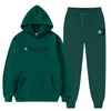 Tracksuits masculinos moletom com capuz calças esportivas conjunto de suéter de duas peças para homens e mulheres 2023 primavera jogging