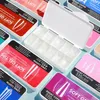 Falsas unhas 550 pc dicas de unhas cobertura completa balés coloridos acrílico cápsulas transparentes francesas ultrafinas manicure 230909